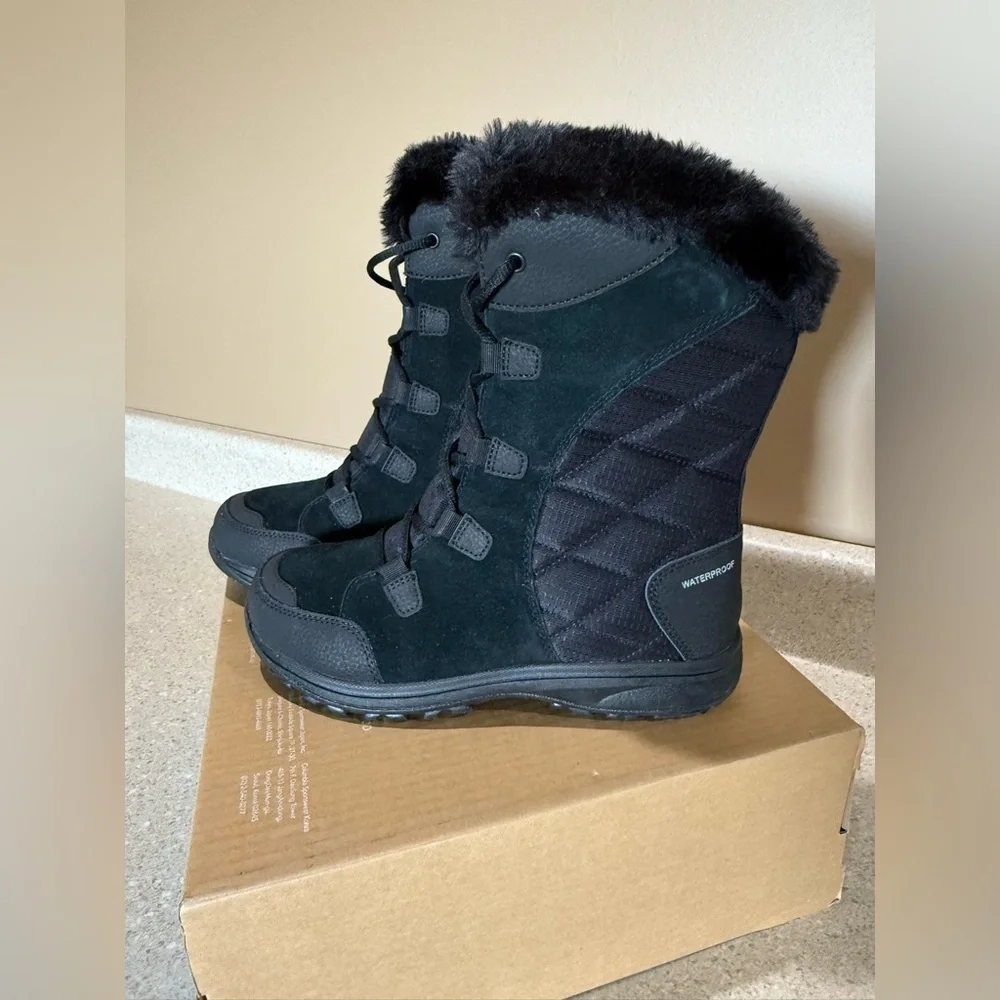 NWT Columbia 8W LEATHER Winter ICE Maiden II BOOTS - Picture 2 of 15
